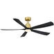 Kute 52 inch Antique Graphite with Light Oak Blades Fan-Uni