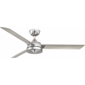 Xeno 56 inch Brushed Nickel Indoor/Outdoor Ceiling Fan 
