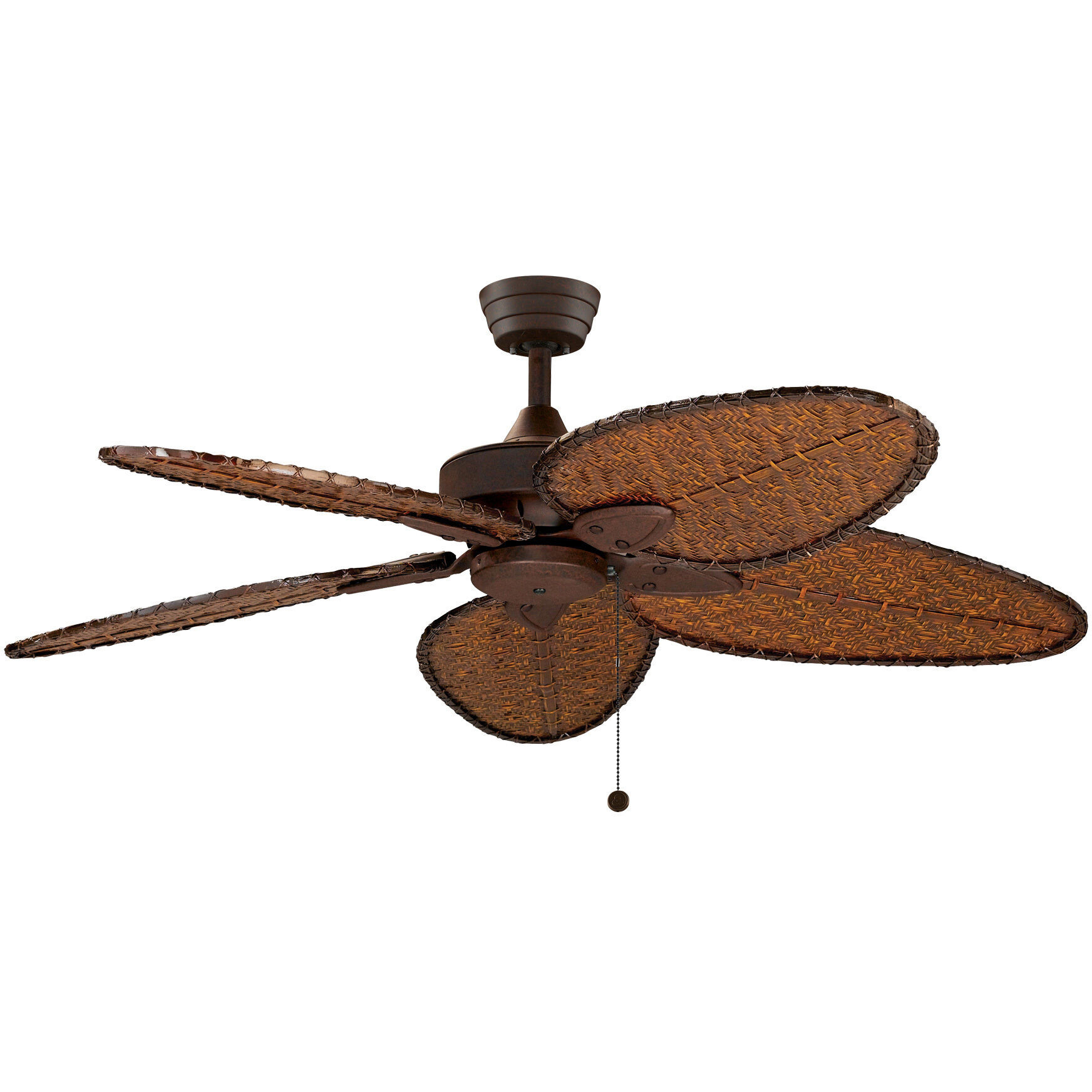 Windpointe 52 inch Rust with Narrow Oval Antique Bamboo Blades Fan-Uni