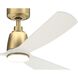 Kute Brushed Satin Brass Unipack in Matte White