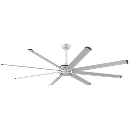 Stellar Silver and Black Accents 39.18 inch Set of 8 Fan Blades in Silver with Black Tip