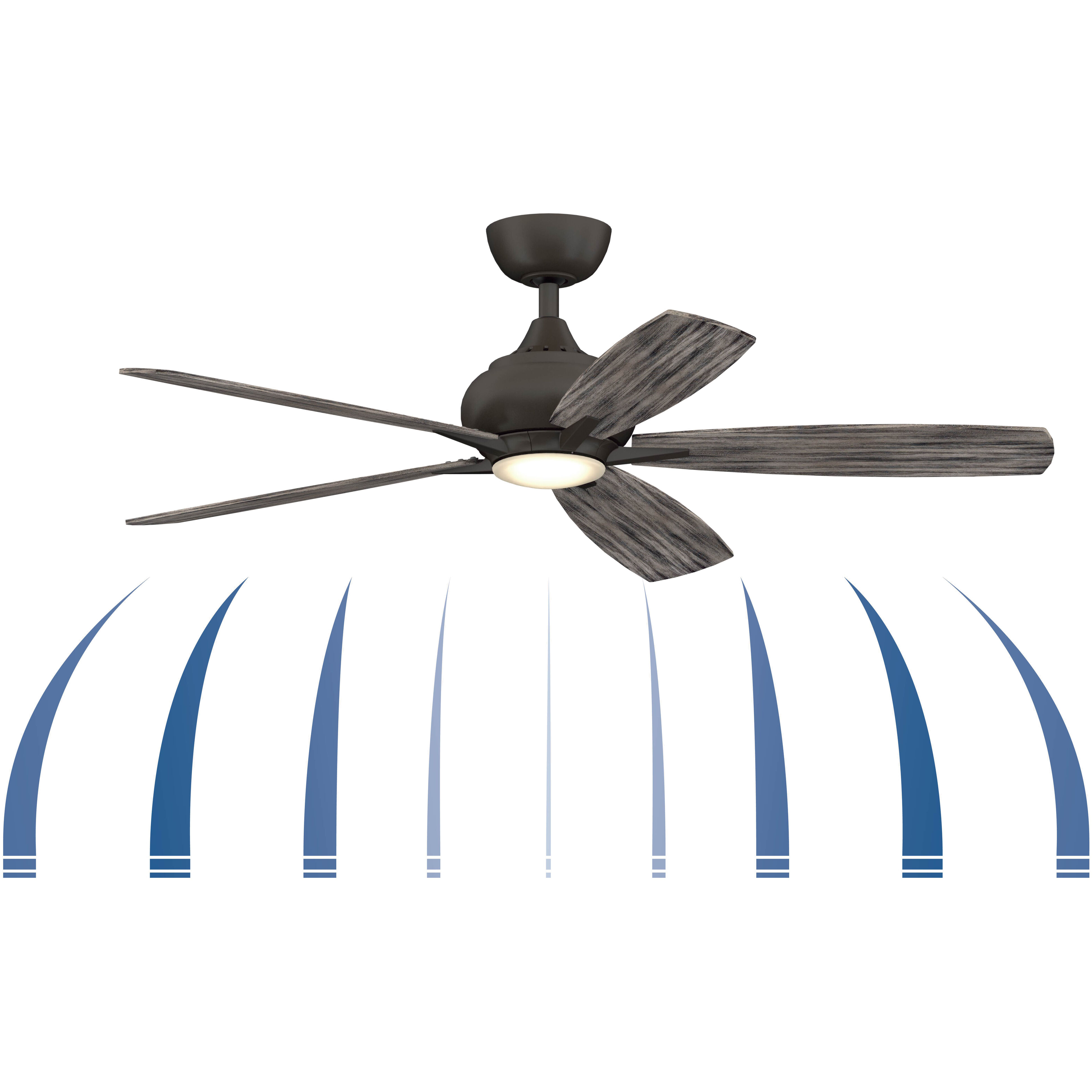Doren 52 inch Matte Greige with Weathered Wood Blades Fan-Uni