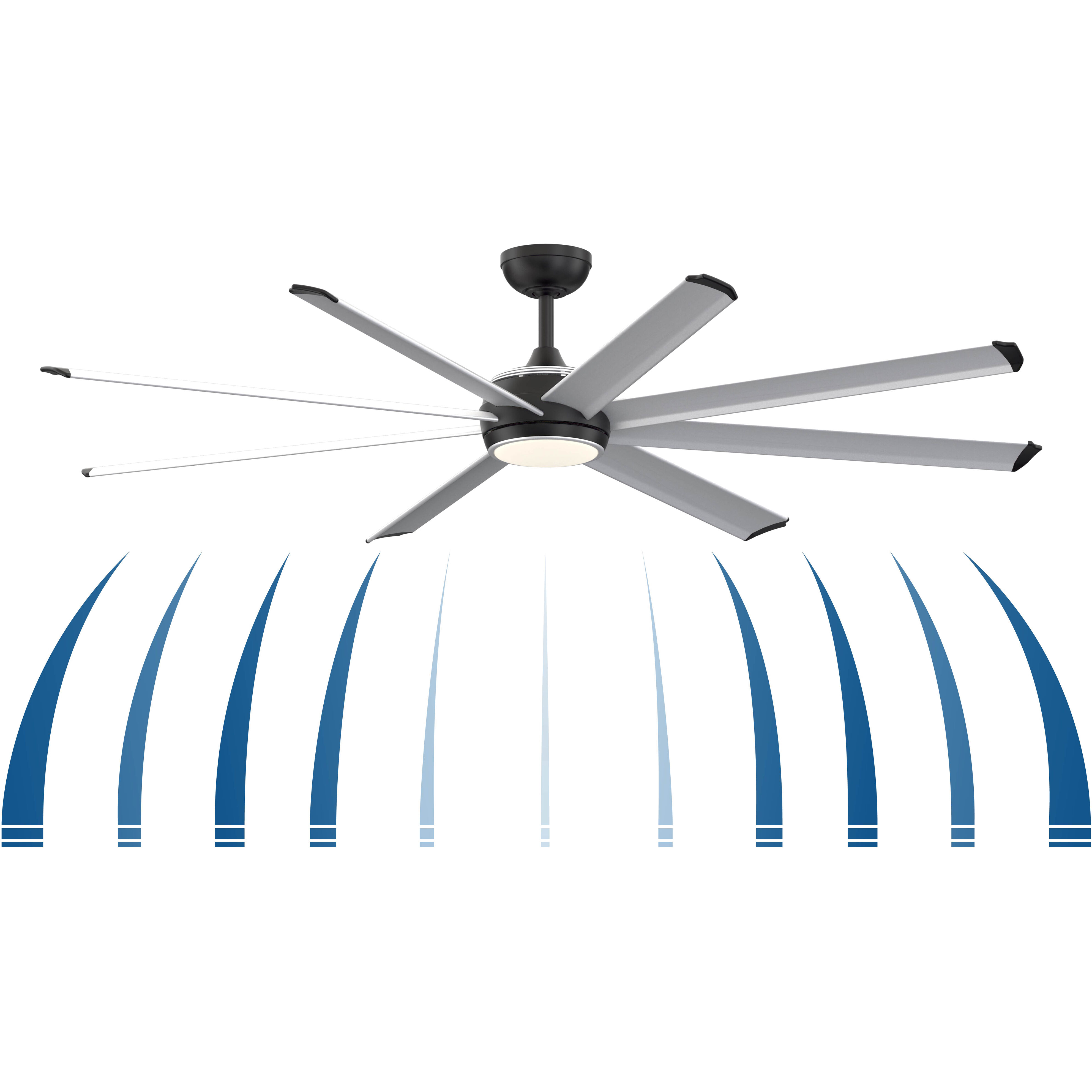 Stellar Custom 9.21 inch Black Fan Motor Only, Blades Sold Separately