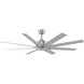 Levon Custom Brushed Nickel 27.87 inch each Fan Blade, for 64 inch blade sweep