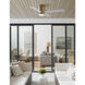 Kwartet 52 inch Brushed Satin Brass with Matte White Blades Fan-Uni