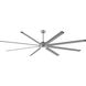 Stellar 96 Silver with Black Tip 45.13 inch each Fan Blades in Silver with Black Accents