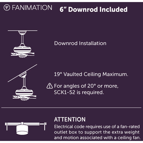 Pendry 56 inch Black Fan-Uni