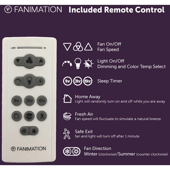 Pendry 56 inch Black Fan-Uni