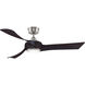 Wrap Custom 1 Light Brushed Nickel Fan Light