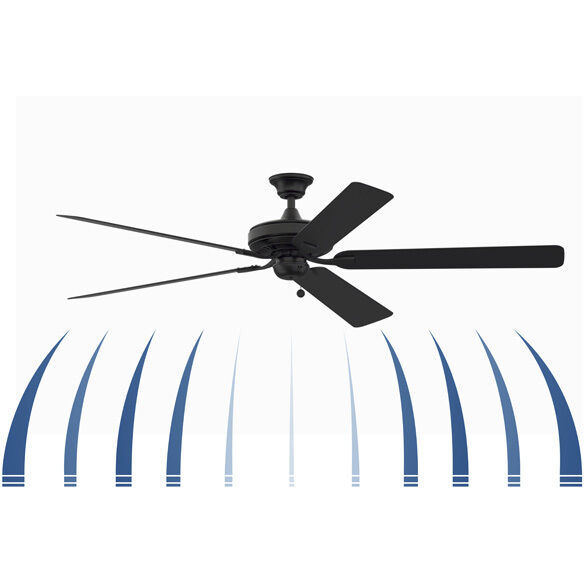 Edgewood 72 72 inch Black Fan-Uni