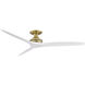 Spitfire Brushed Satin Brass Fan Motor, (Motor Only - Blades sold separately)