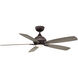 Doren 52 inch Matte Greige with Weathered Wood Blades Fan-Uni