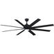 Levon Custom 1 Light Black Fan Light