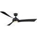 Wrap Custom LED Brushed Satin Brass Fan Light Kit