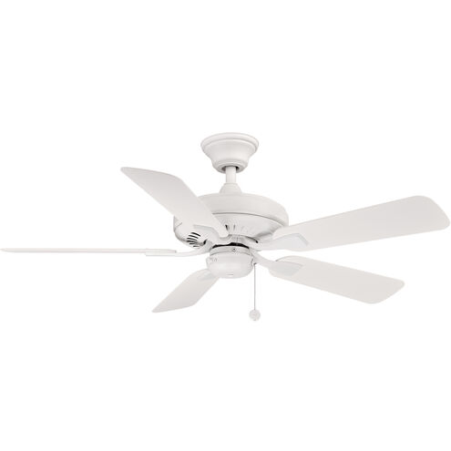 Edgewood 44 44 inch Matte White Fan-Uni