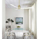 Kute 52 52 inch Brushed Satin Brass with Matte White Blades Fan-Uni