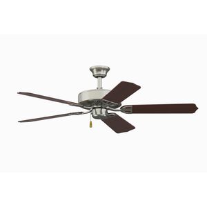 Aire Decor 52 inch Satin Nickel with Cherry/Walnut Blades Indoor/Outdoor Ceiling Fan in 110 Volts