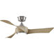 Wrap Custom 1 Light Brushed Nickel Fan Light
