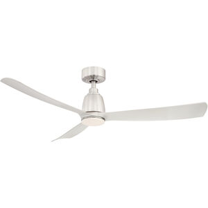 Kute 52 52 inch Brushed Nickel Indoor/Outdoor Ceiling Fan
