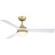 Barlow Brushed Satin Brass Unipack in Matte White