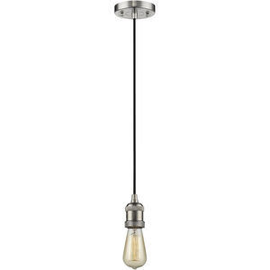 Franklin Restoration Bare Bulb 1 Light 2 inch Brushed Satin Nickel Mini Pendant Ceiling Light in Incandescent
