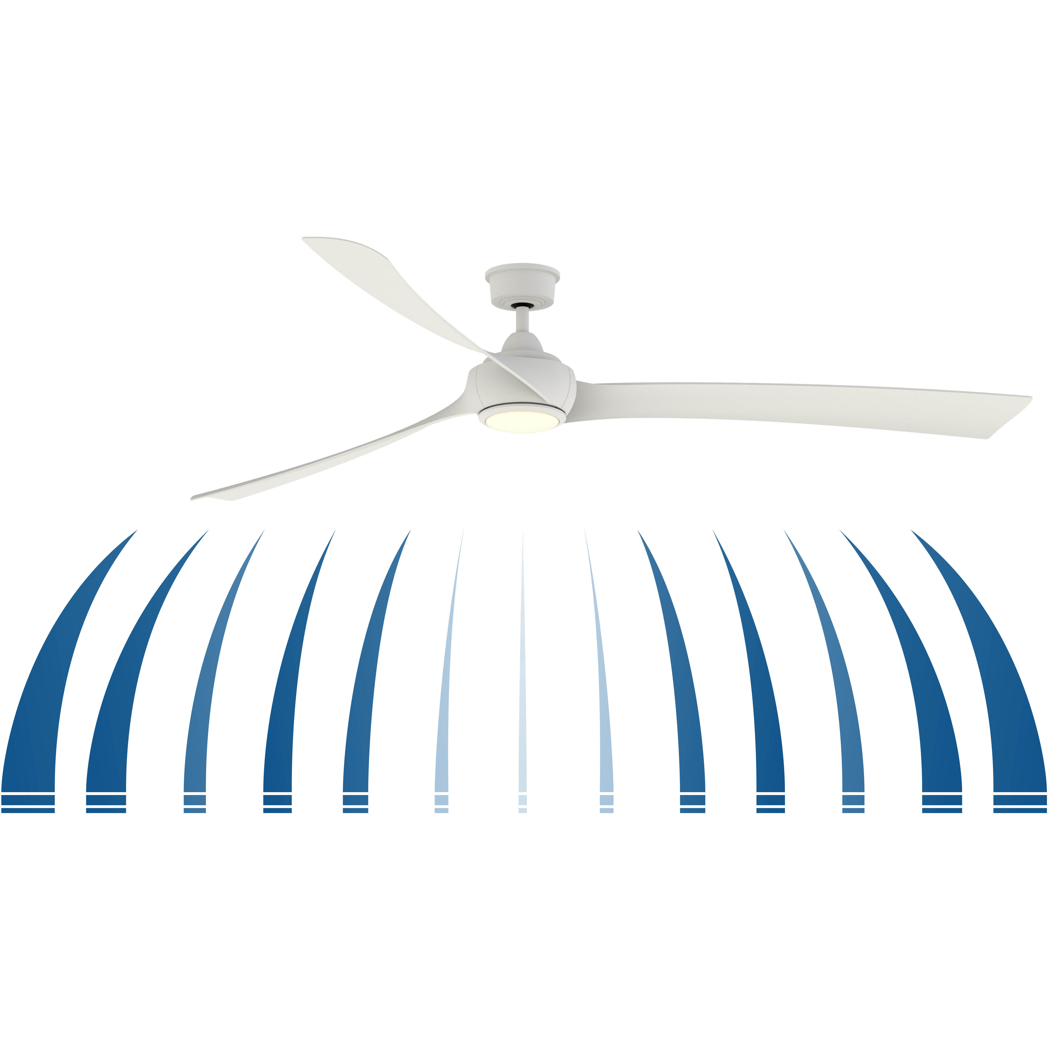 Wrap Custom 8.88 inch Matte White Fan Motor Only