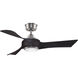 Wrap Custom 1 Light Brushed Nickel Fan Light
