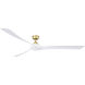 Wrap Custom 64 inch Brushed Satin Brass Fan-Multi, Marine Grade