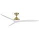 Spitfire Brushed Satin Brass Fan Motor, (Motor Only - Blades sold separately)