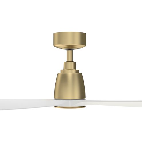 Kute 52 52 inch Brushed Satin Brass with Matte White Blades Fan-Uni