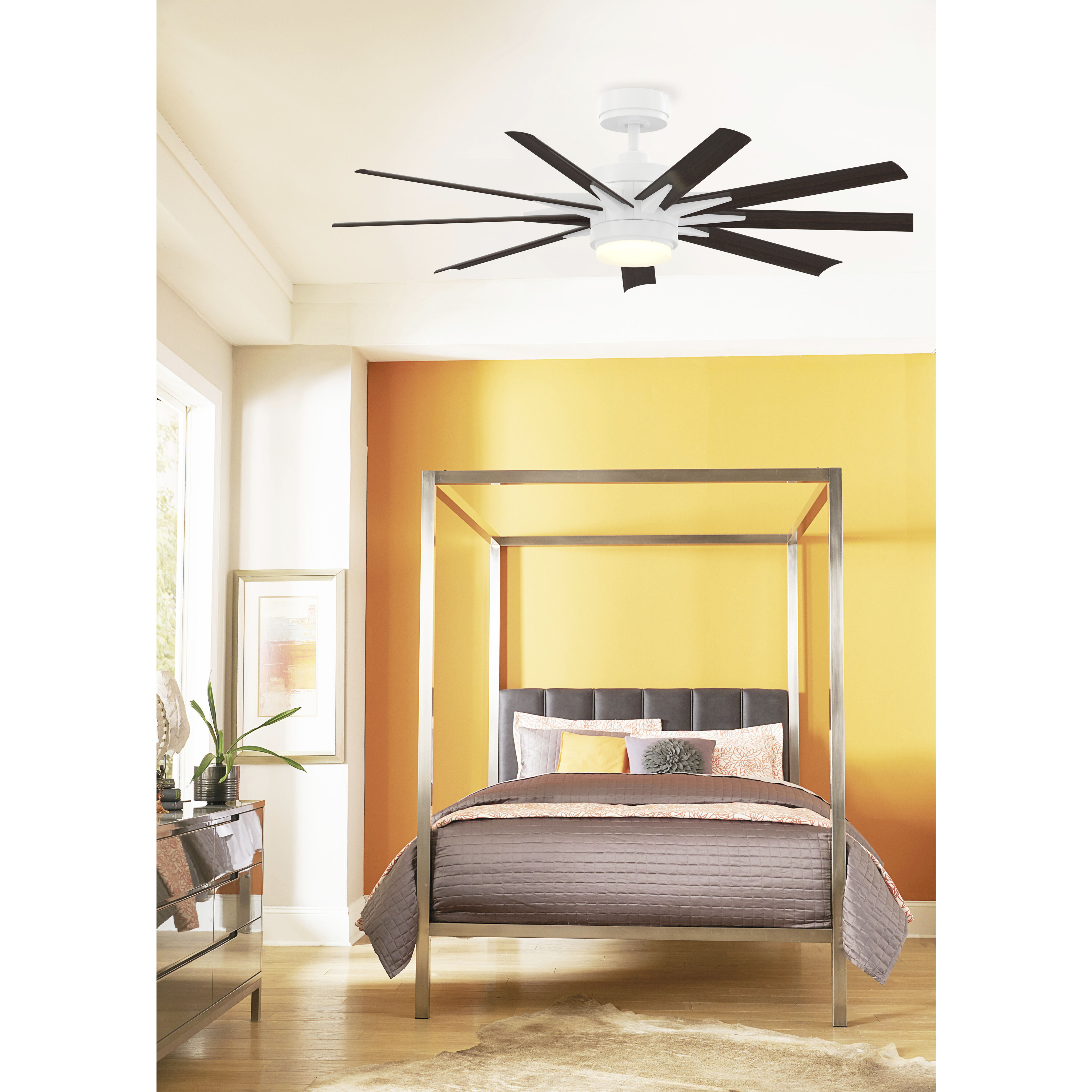 Odyn Custom 8.27 inch Matte White Fan Motor Only, Blades Sold Separately