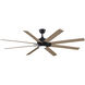 Levon Custom 1 Light Black Fan Light