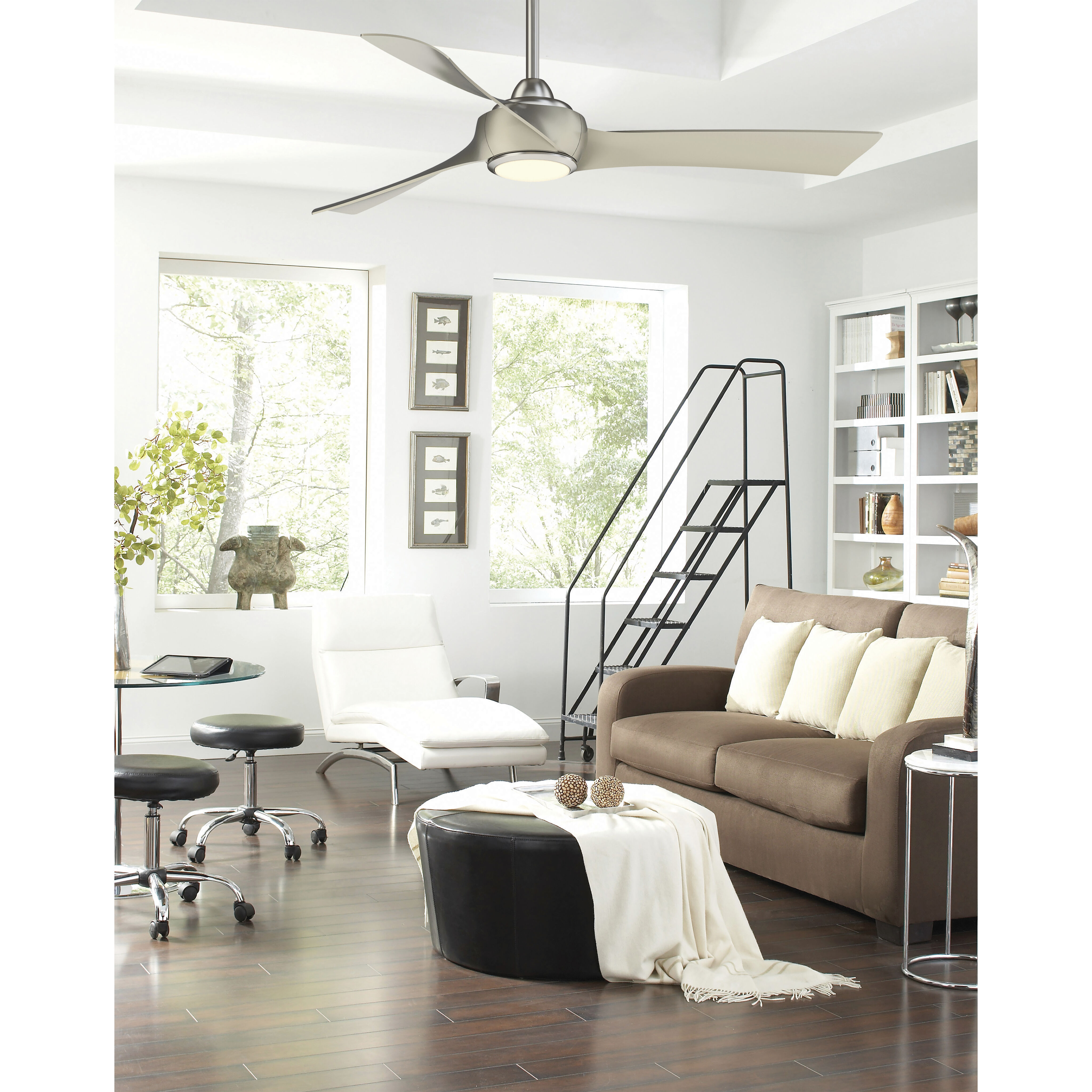 Wrap Custom 8.88 inch Brushed Nickel Fan Motor Only