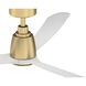 Kute 52 52 inch Brushed Satin Brass with Matte White Blades Fan-Uni