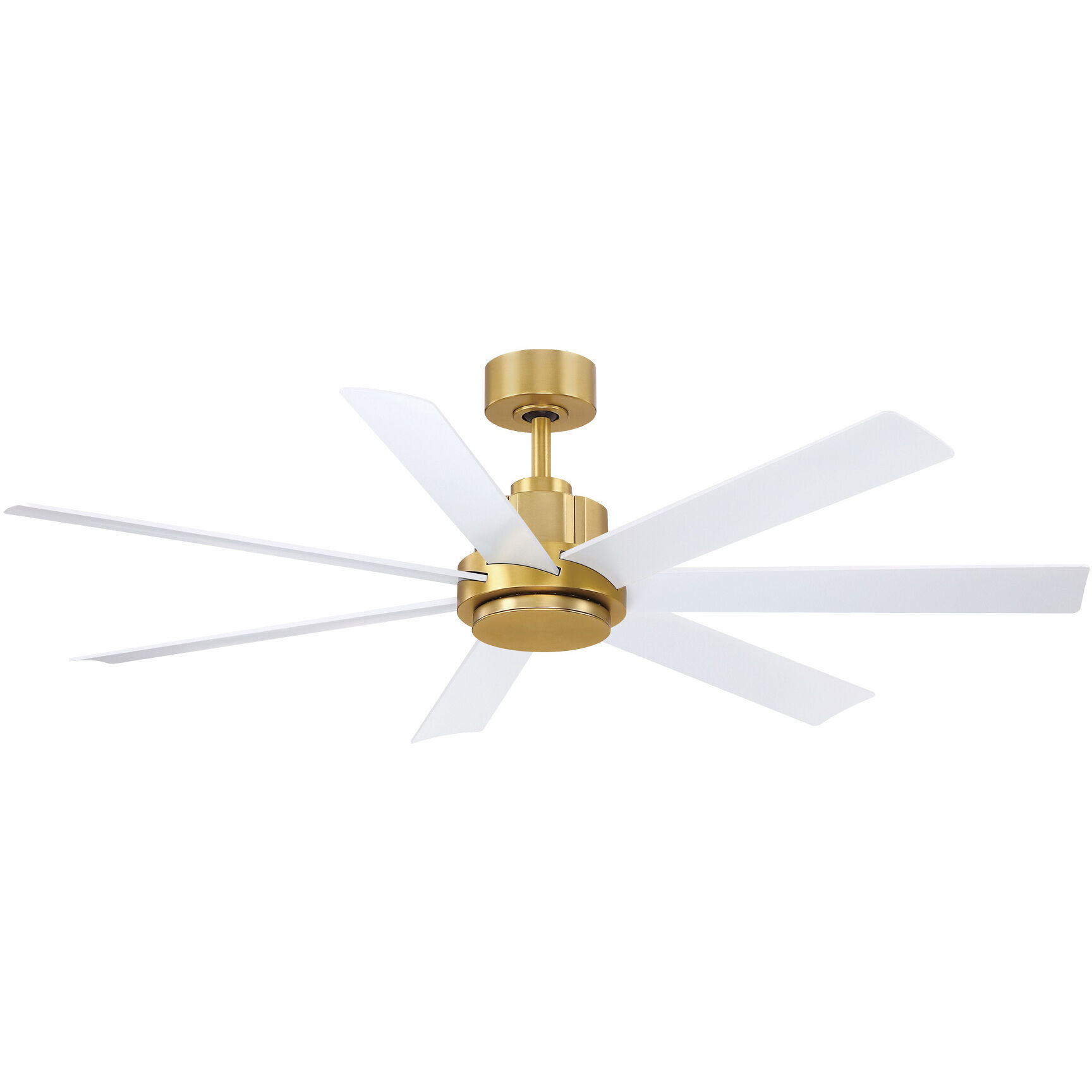 Pendry 56 inch Brushed Satin Brass with Matte White Blades Fan-Uni