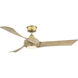 Wrap Custom LED Brushed Satin Brass Fan Light Kit