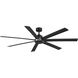 Pendry 72 72 inch Black Fan-Uni in Black and Brushed Nickel