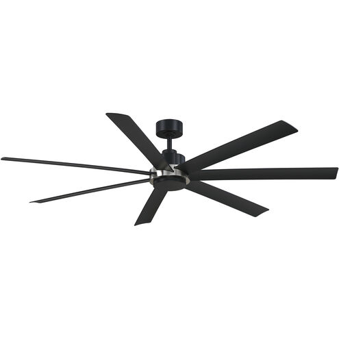 Pendry 72 72 inch Black Fan-Uni in Black and Brushed Nickel