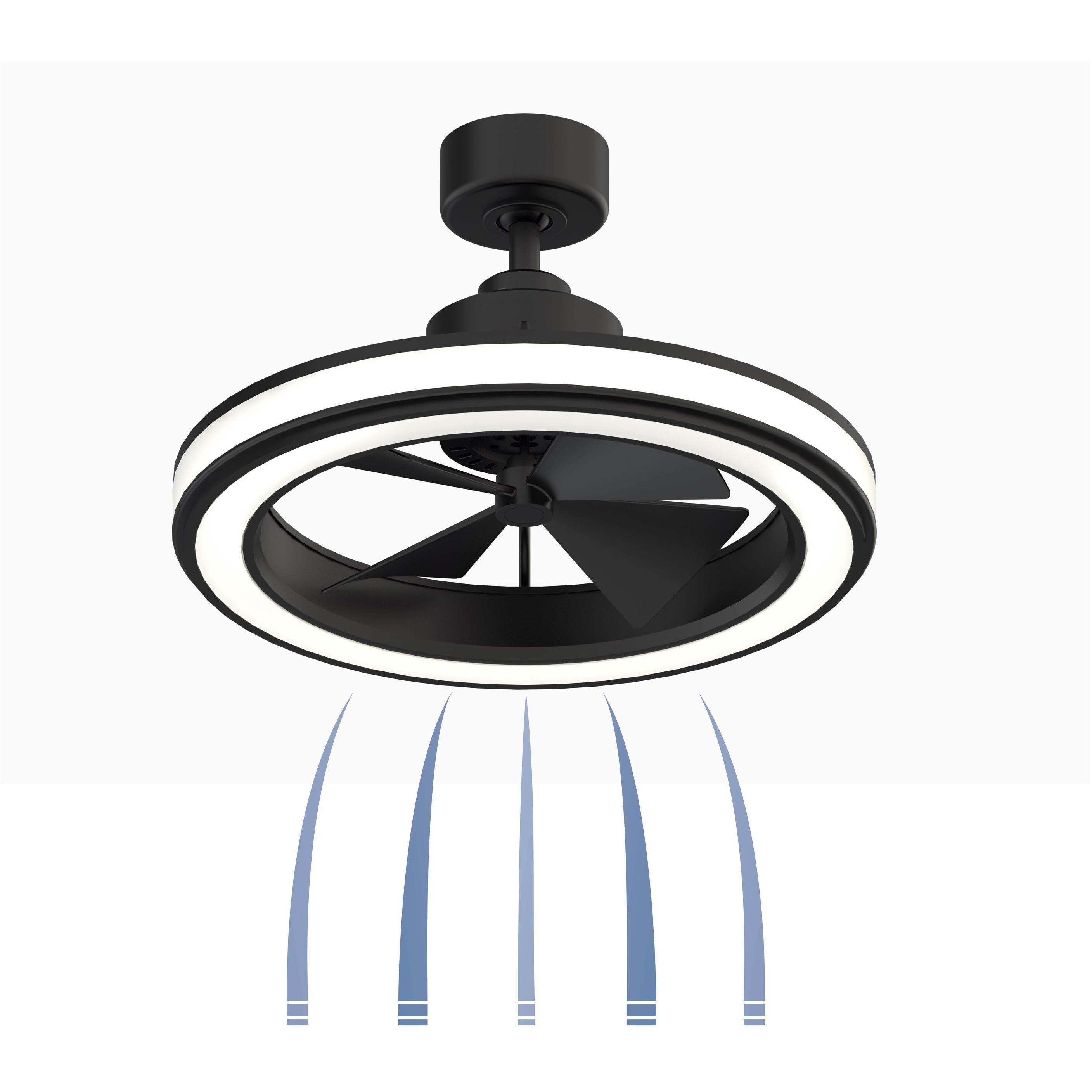 Gleam 16 inch Black Fan-Uni