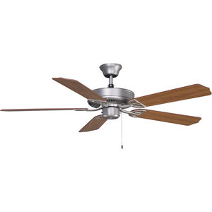 Aire Decor Damp 52 inch Satin Nickel with Cherry Blades Indoor/Outdoor Ceiling Fan in Cherry/Walnut