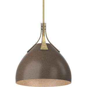 Summit 1 Light 12.8 inch Modern Brass and Bronze Pendant Ceiling Light in Modern Brass/Bronze