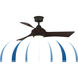 Wrap Custom Dark Walnut 22.01 inch Each Fan Blades