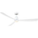 Kute 1 Light Matte White Fan Light