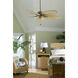 Windpointe 52 inch Antique Brass with Narrow Oval Natural Palm Blades Indoor/Outdoor Ceiling Fan, FItter needs to be ordered also if getting glass F423