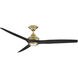 Spitfire Brushed Satin Brass Fan Motor, (Motor Only - Blades sold separately)