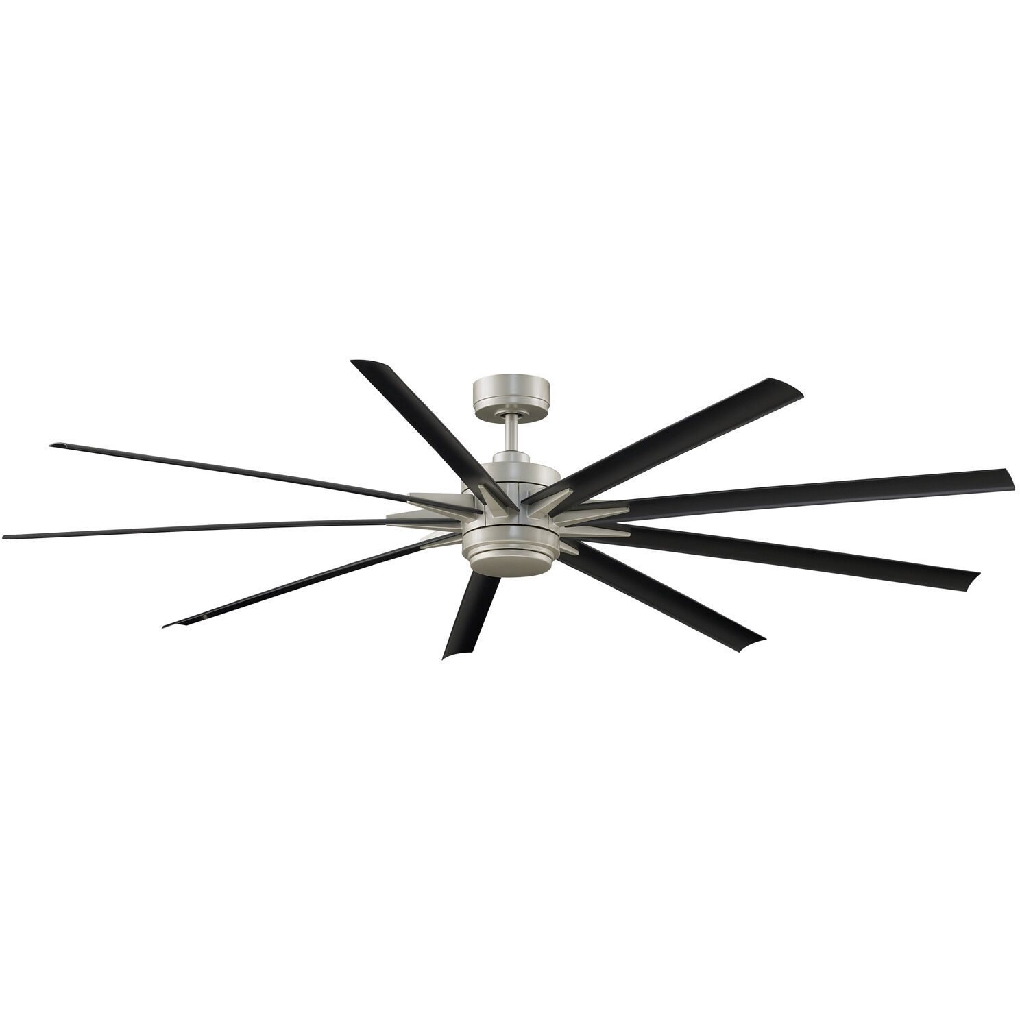 Odyn 84 84 inch Brushed Nickel with Black Blades Fan-Uni