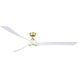 Wrap Custom 64 inch Brushed Satin Brass Fan-Multi, Marine Grade