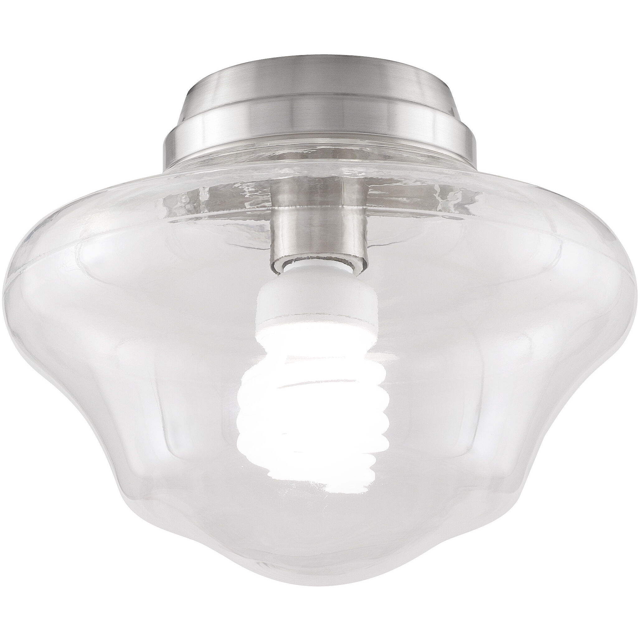 myFanimation 1 Light Fluorescent Brushed Nickel Fan Light Kit