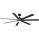 Pendry 72 72 inch Black Fan-Uni in Black and Brushed Nickel