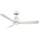 Kute 44 44 inch Brushed Nickel Ceiling Fan in 3
